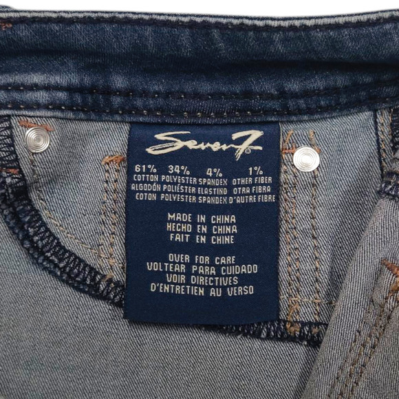 EUC Seven 7 Mid Rise Slim Fit Legging Denim Jeans Sz. 4 [27.5] x28 Vintage Blue - Picture 6 of 10